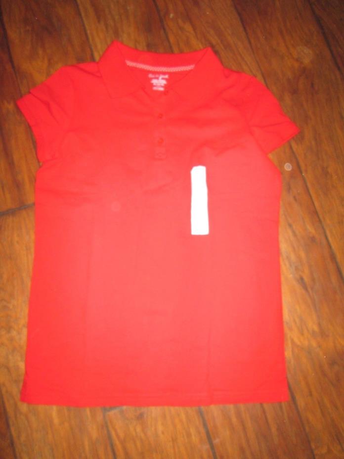 Cat & Jack size XL(14/16) girls red uniform polo shirt NEW WITH TAGS