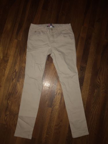 Justice Super Skinny Simply Low Uniform Pant Khaki School Size 18-1/2 Plus New