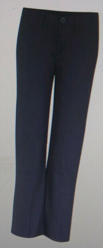 Real School Uniforms Girls' Flat Front Low-Rise Pants Navy Blue Size 14