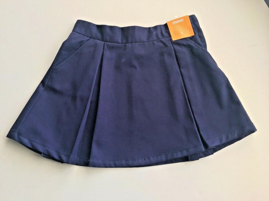 GYMBOREE Girls Size 6 Navy Blue Uniform Pleated Skirt Play Proof NWT