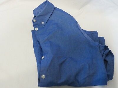 Lands End Bright Blue Button Up Shirt - Blue - Size 14 - EUC - Washed never worn