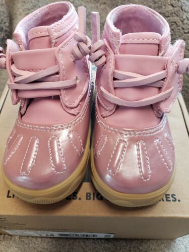Sperry Girls' ICESTORM Crib Fashion Boot, Pearlized Pink, 1 Medium US Infant