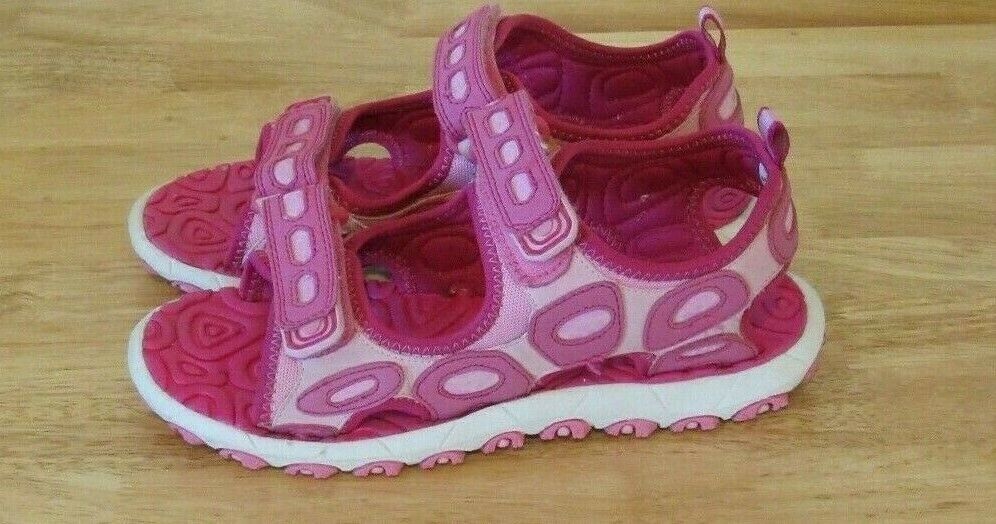 Girls Stride Rite Batagur Pink White Water Sandals Summer Shoes Open Toe Size 4M