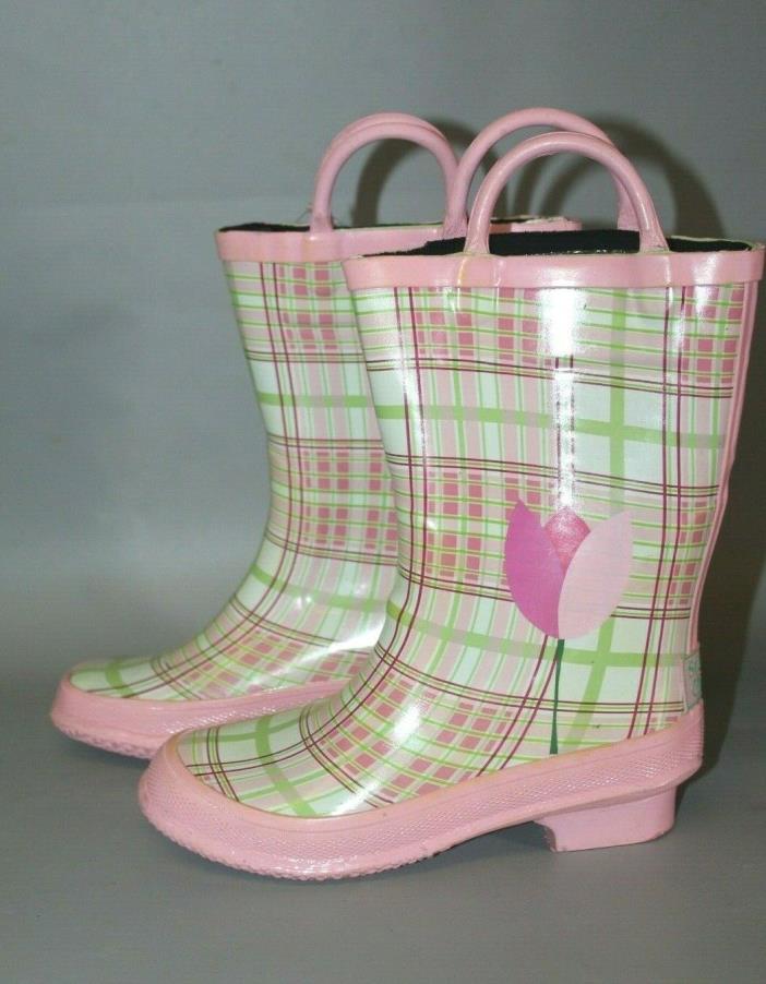 NEW Girl's Storm Chief Size 13 Youth Pink Waterproof Rubber Boots
