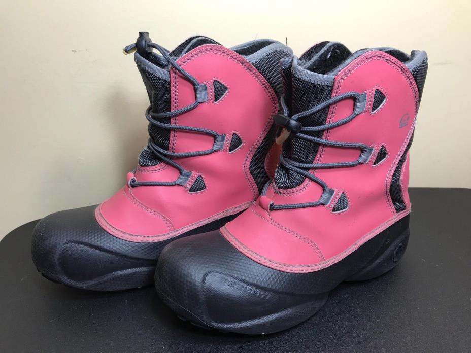 Columbia Icepack Youth Winter Shoes Size 6 Eur 38 Pink Black