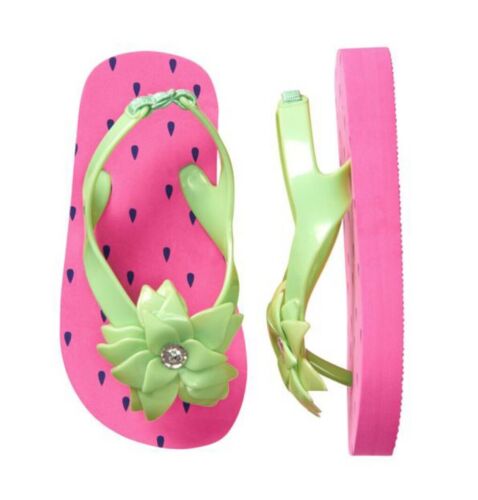 Girl’s Gymboree Size 7-8 Strawberry Flip Flops - NWT