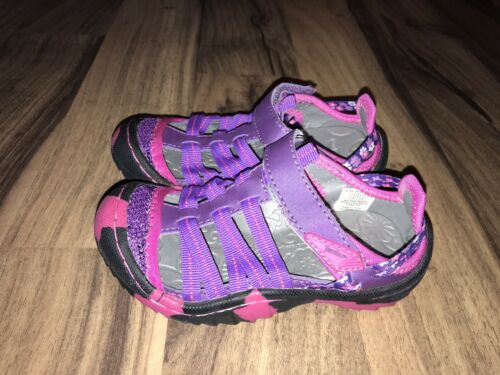 Jambu Kids Little Girl Pink Purple Waterproof Sandals Size 8M EUC
