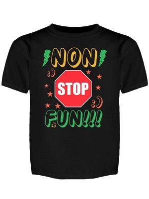 Inspiring Art Non Stop Fun Quote Boy's Tee -Image by Shutterstock