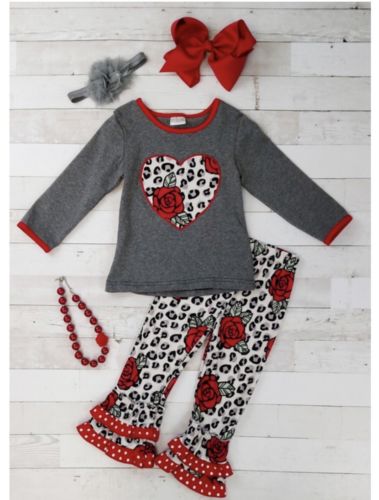Girls valentines Day Boutique Outfit