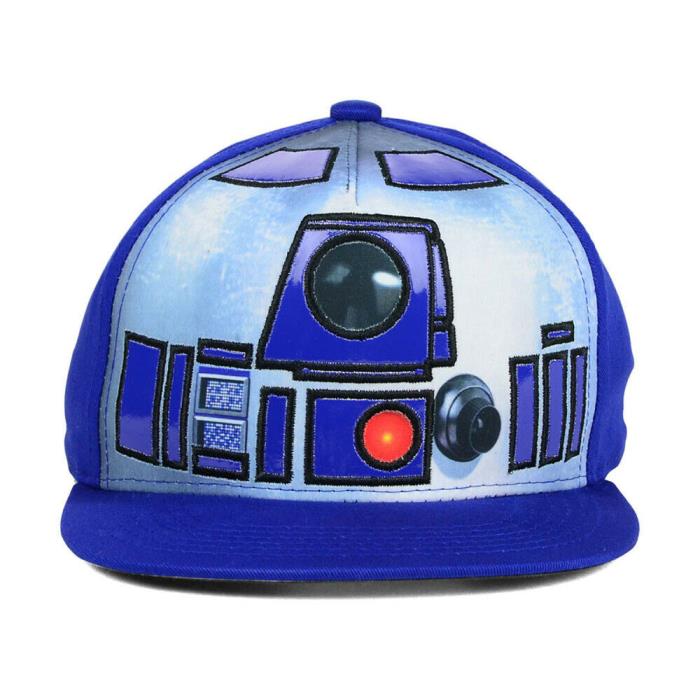 Star Wars R2 D2 Robot Movie Character Flat Snapback Kids Youth Hat Cap