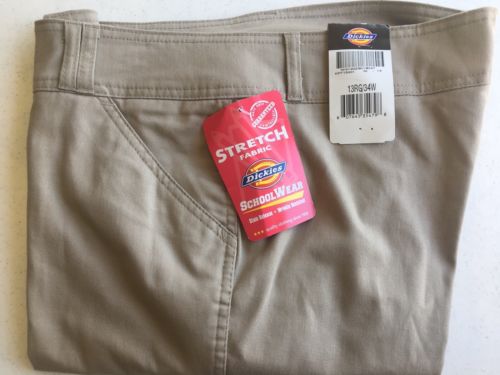 Dickies NEW Khaki Girls/Womens Size 13 Reg Stretch Pants