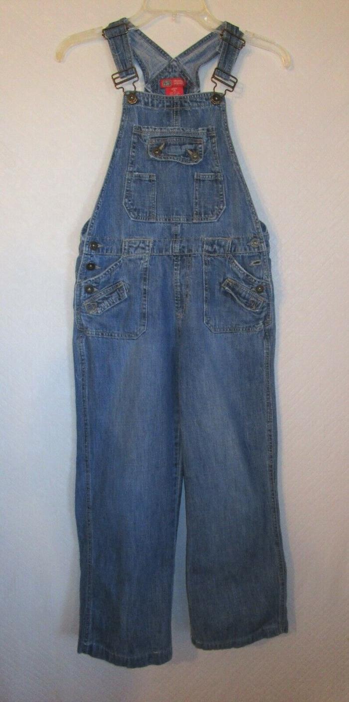 Faded Glory Kids Size 14 Denim Overalls Jeans Blue Medium Wash Adjustable