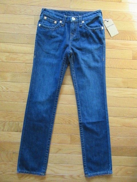TRUE RELIGION BOYS GENO RELAXED SLIM FOSSIL JEANS, ANTIQUE WASH, NWT$129, 12