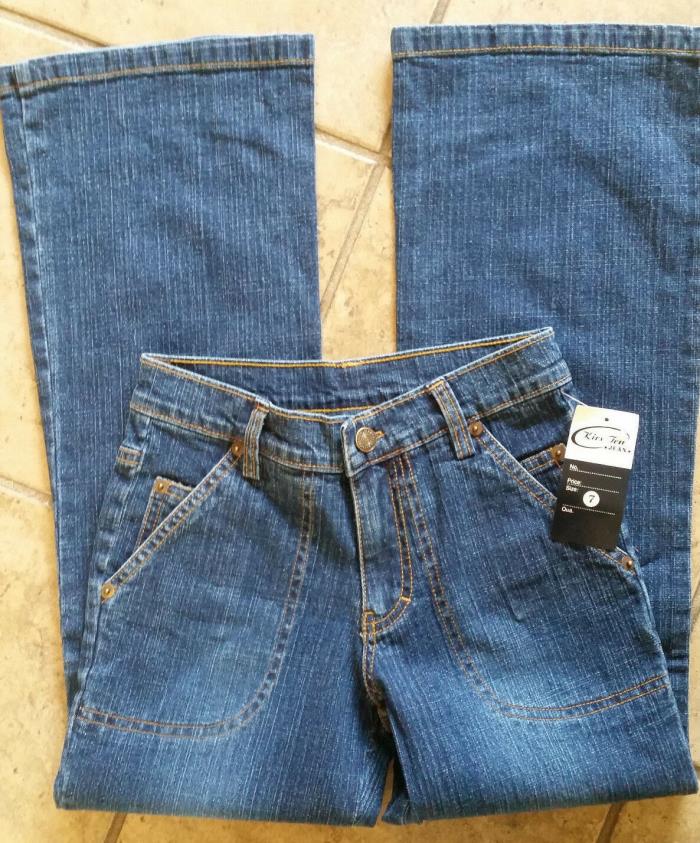 Kirsten Stretch Jeans Juniors/Youth Size 7 Dark Blue Pants Inseam 23 x 24.5
