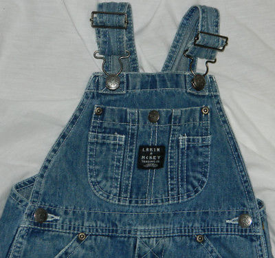 Youths Boys Classic Lakin McKee Brand Denim Overalls size 4 / 26x18