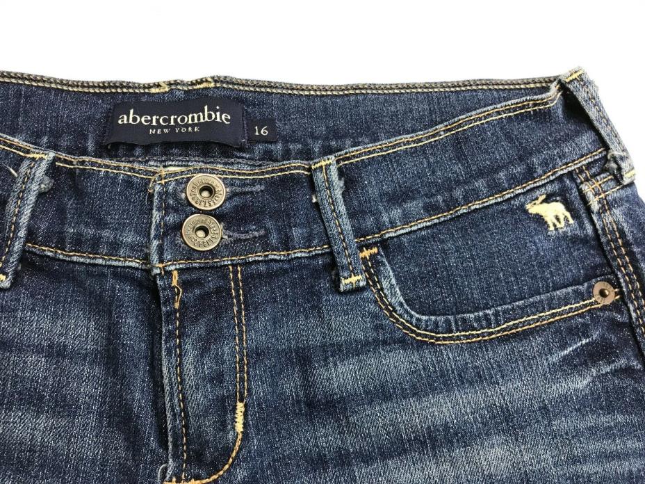 ABERCROMBIE AND FITCH   JEANS SHORTS  STRETCH  EUC   SZ 16