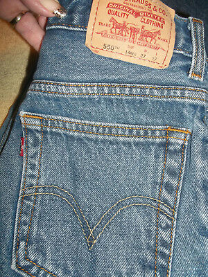 Levi's 550 Blue Unisex Denim Jeans 100% Cotton Blend SZ 14R 27/27 #12