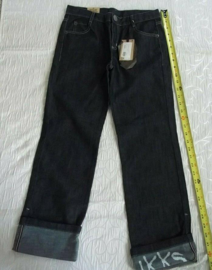 NWT DESIGNER IKKS BOYS GIRLS  DENIM  CUFF CARGO PANTS SZ 12 COTTON--MOROCCO $60