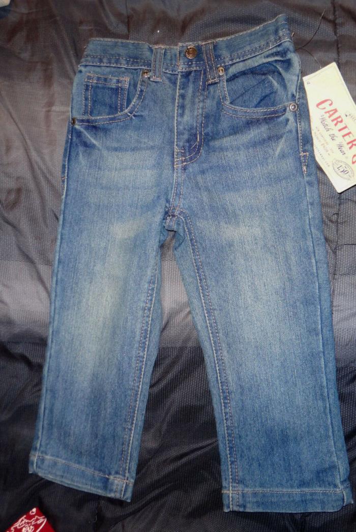 NWT Carter's Straight Fit Kids 2T Jeans 85% Cotton 15% Polyester $22
