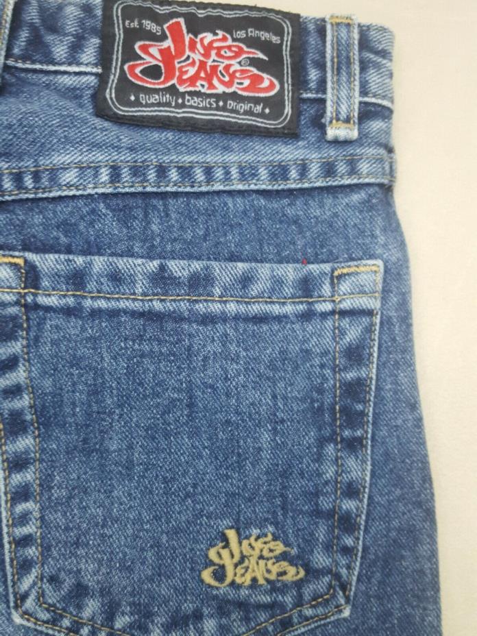 Vintage 90s Jnco Basic 23 Wide Leg Blue Jeans juniors Size 14 26 Inseam USA MADE