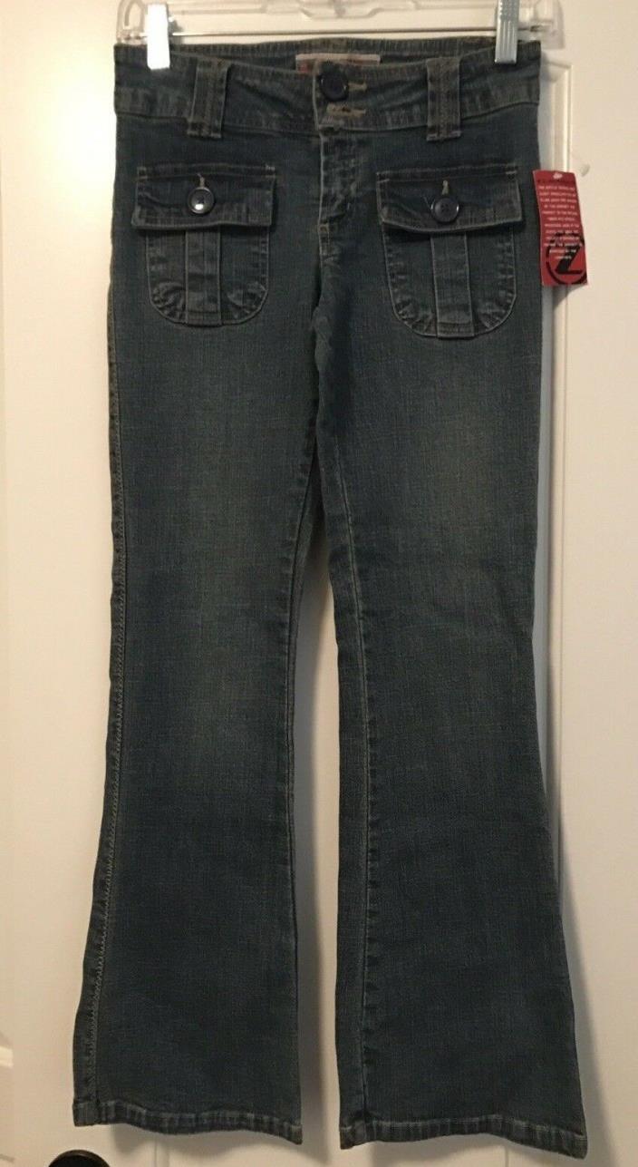 Z Cavaricci NWT Vintage Kids Blue Denim Jeans Youth Cotton Stretch Size 10