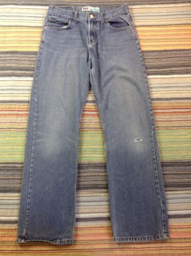 Kid's Levis 514 Straight Distressed Blue Denim Jeans 20 Reg 30x30 (actual 28x29)