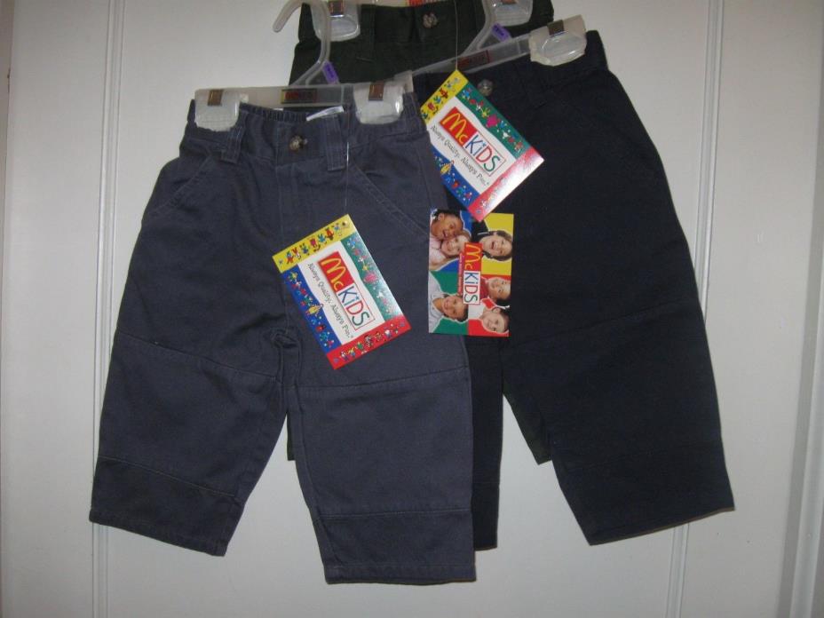 Three Pairs Of McKids Pants 12 Months 18 1/2 to 20 lbs Height 29-30 1/2 NWT NEW