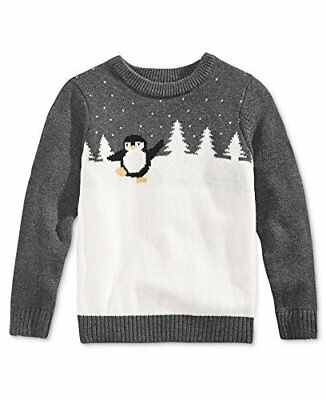 Holiday Arcade Boys or Girls Penguin Sweater Grey Size X-Large (14)