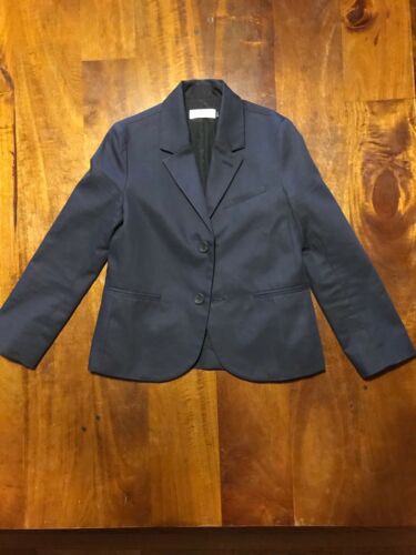 JEAN BOURGET Kids Navy Lined Cotton Suit Jacket 8A EUC