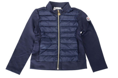 Moncler Kid's Blue Full Zip Sweater Parka Jacket Moncler Sz 4A