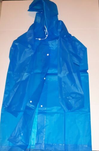 Kids Unisex Blue Waterproof Rain Ponchos 2-PACK. New...FREE SHIPPING