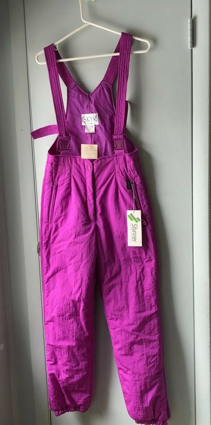 Vintage SKYR ski bib ski pants Stunner Teen 18 purple NEW made in USA