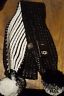 UGG Kids Australia Scarf Black White with Pompoms