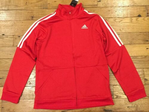 NWT Adidas Youth Full Zip Track Sports Jacket, Large (14/16) Red/White