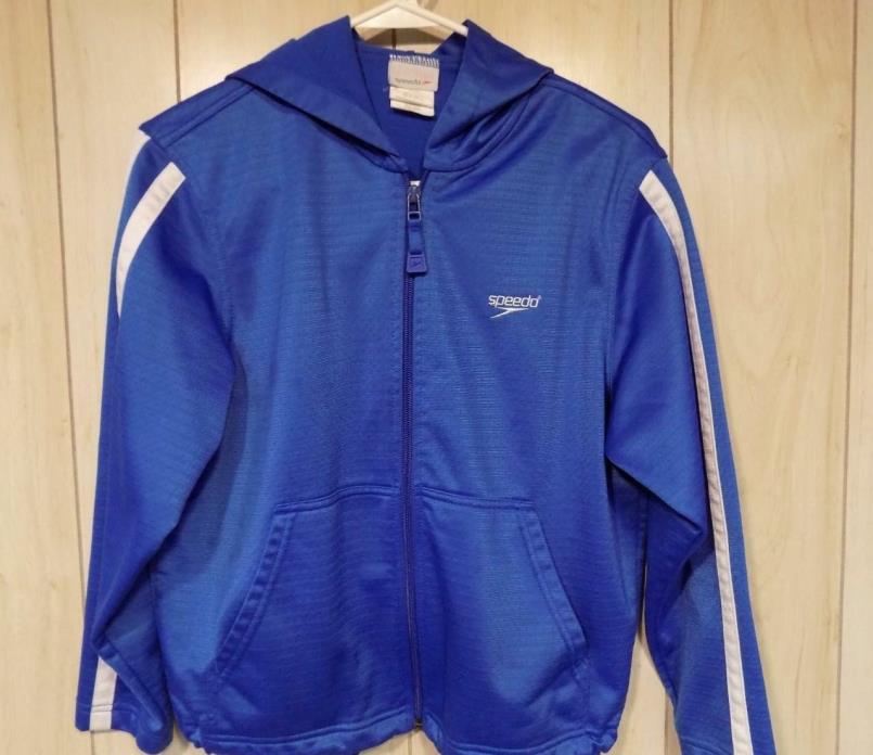 Speedo Youth Hoodie Coverup Jacket Size Medium Blue
