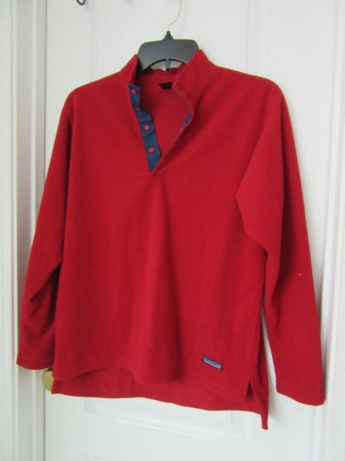 PATAGONIA Youth Snap Fleece Pullover Sweatshirt Sz 14 Red