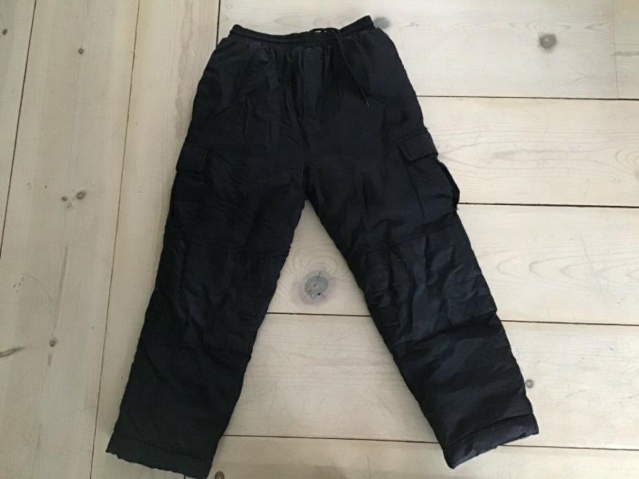 CHILL STOPPERS YOUTH BOYS GIRLS SNOW SKI WINTER PANTS INSULATED BLACK SZ 10-12