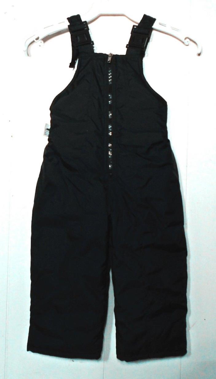 TODDLER OLD NAVY QUILTED OVERALLS - BLACK NYLON - SIZE 2 - LOOKS UNUSED