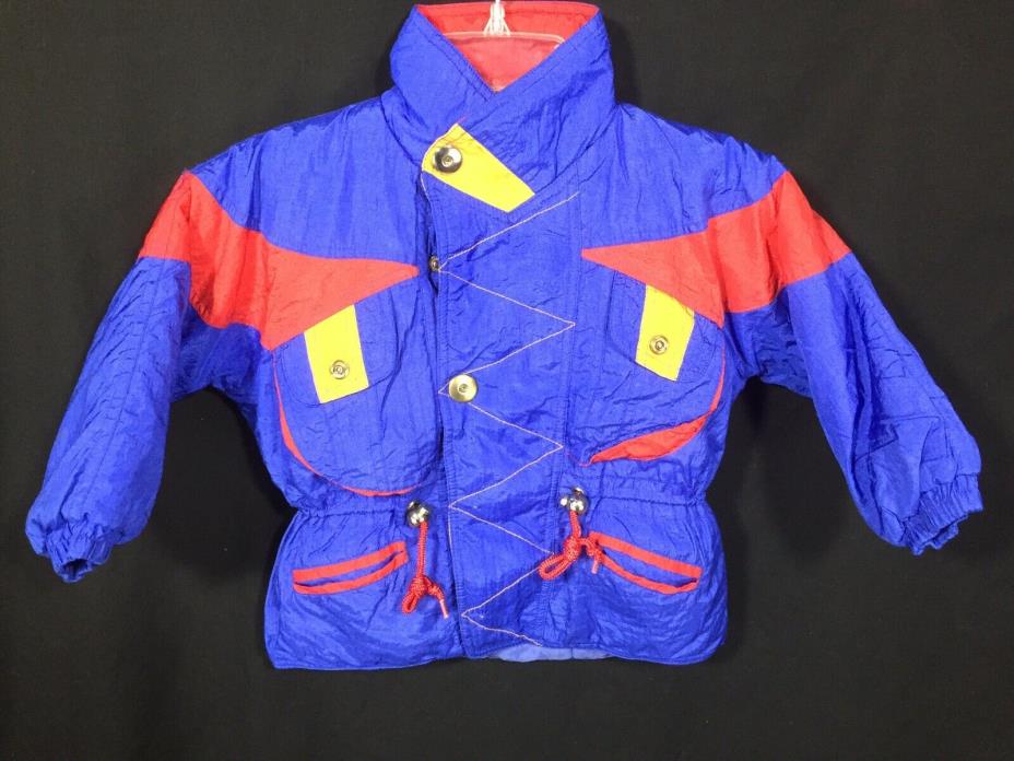 Crayola Kids Toddler Size 4T Jacket Colorful Bright Broken Buttons Vintage 1990s