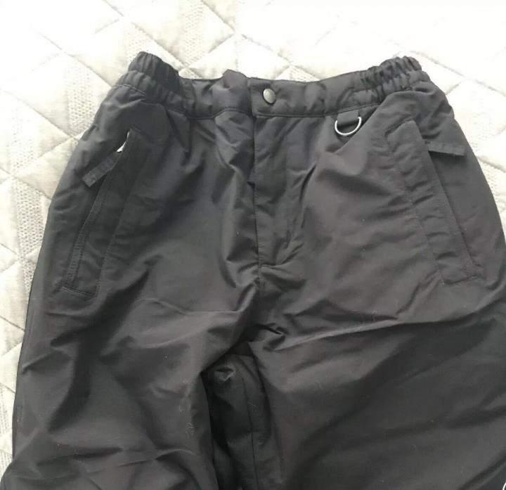 NEW Lands End Kids Boys Squall Snow Ski Pants Size 12 Black Waterproof Insulated