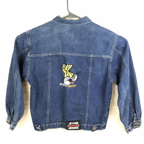 Vintage Iceberg Youth Sz 18 Denim Jacket With Bugs Bunny On Back *Flaws *Read