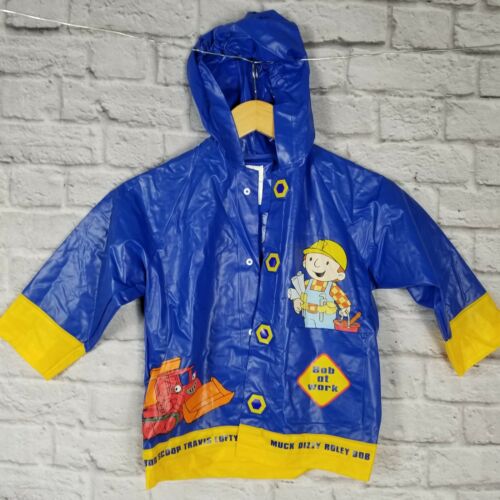 Disney Bob the Builder Toddler Size 3T Snap Up Rain Jacket 100% PVC