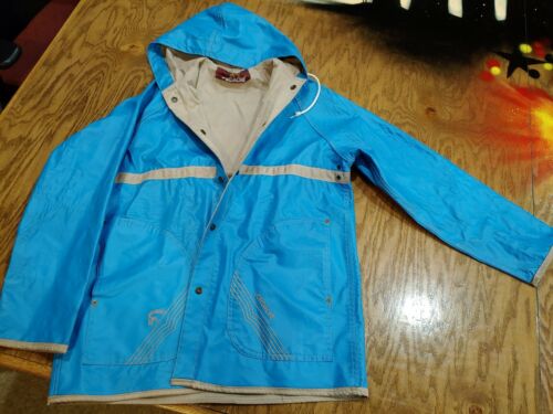 Vintage 1970s unisex Blue Jordache Windbreaker Raincoat size Med