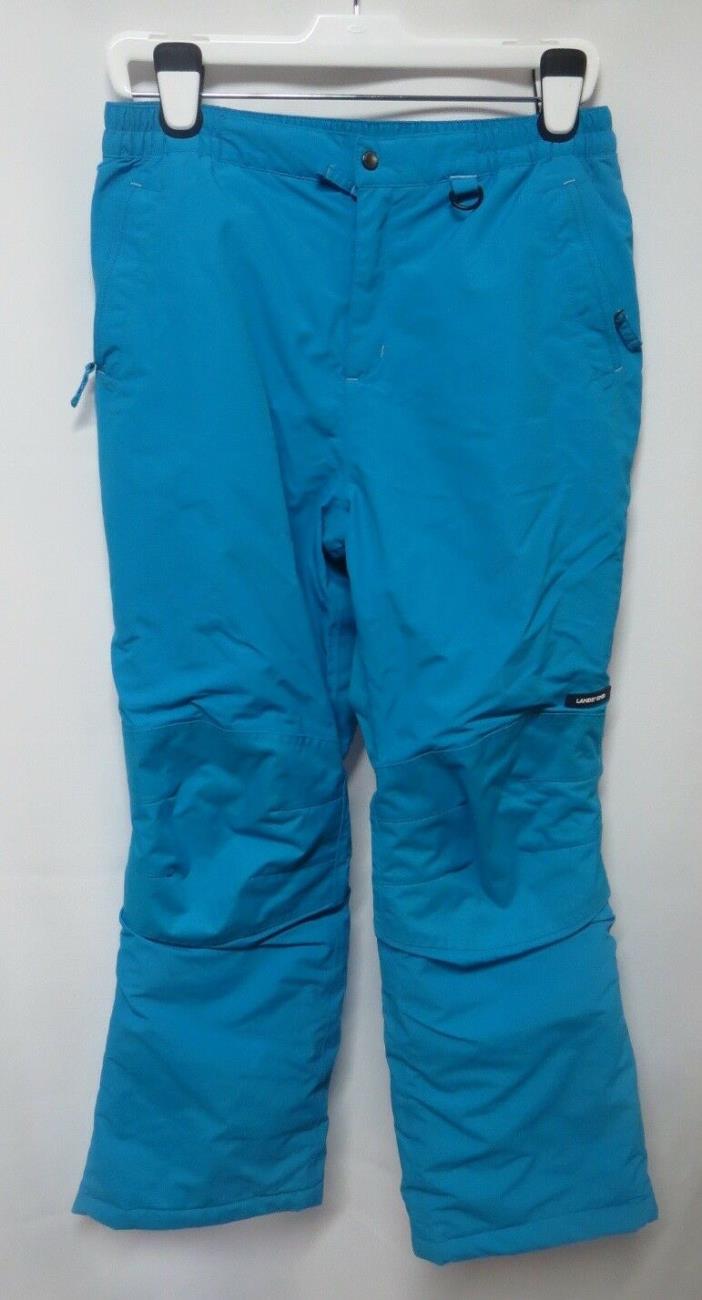 Lands End Kids Blue Ski Waterproof Insulated Snow Pants 16+ Grow Alongs