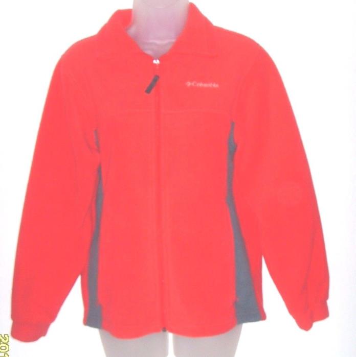 Size 14/16 Red / Gray  Full Zip Fleece  Jacket ( Columbia )