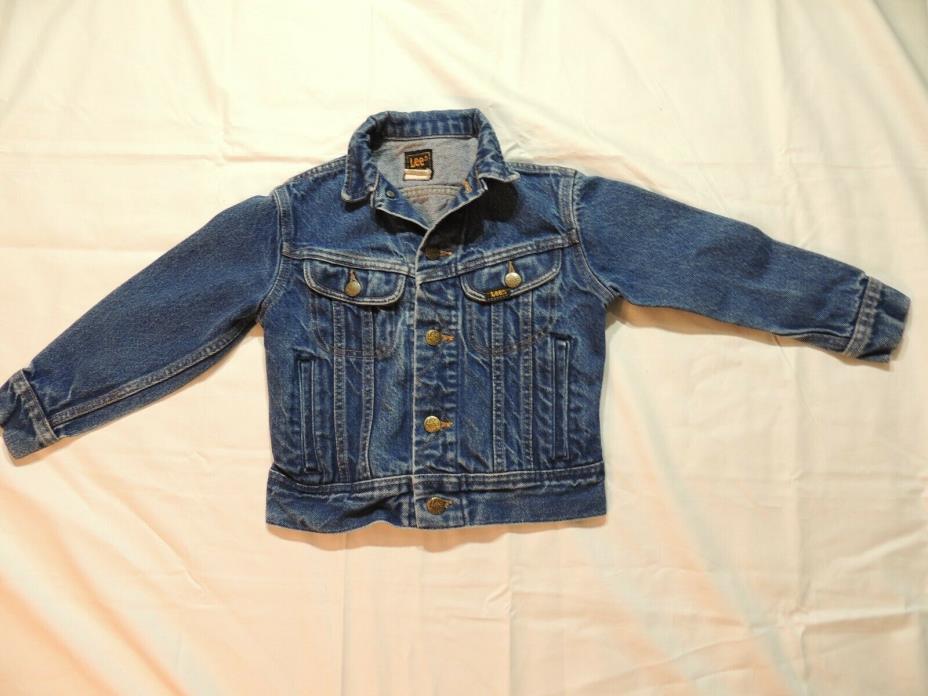 Vintage Lee Denim Jean Jacket Youth Size 8   In Excellent Condition