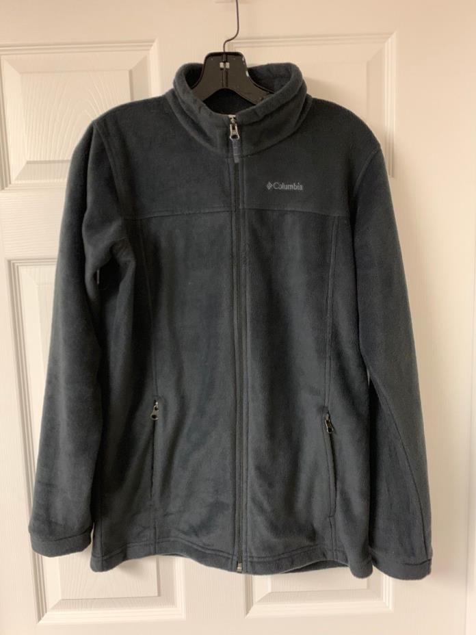 COLUMBIA Youth Black Full Zip Fleece Jacket Size XL (18/20)
