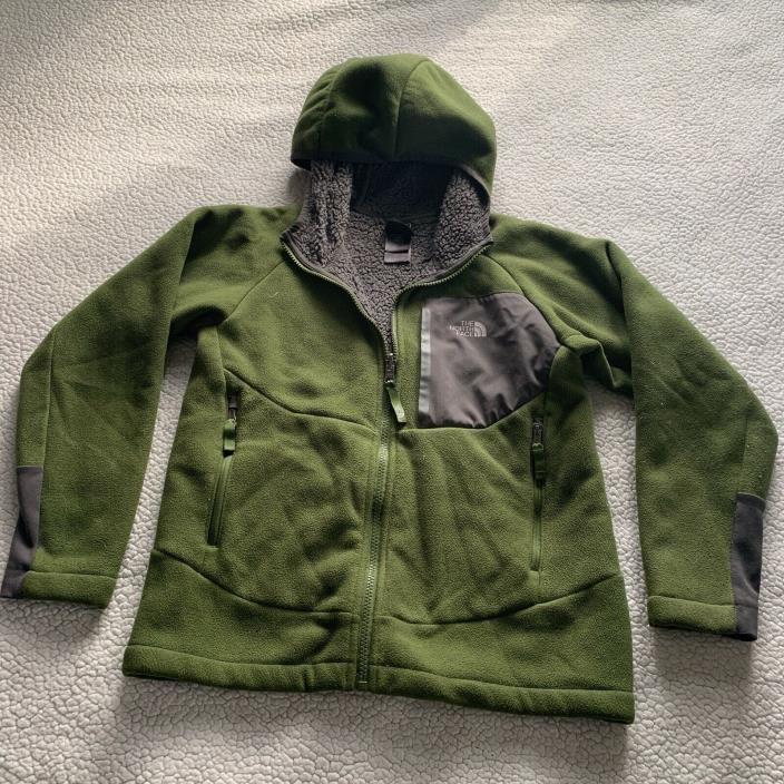 The North Face Kids Boys Child Jacket Pullover Fleece M/M 10-12 Green Gray
