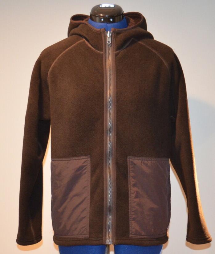 PATAGONIA Kid's Deep Pile Reversible Hooded Fleece Jacket (Brown) Large