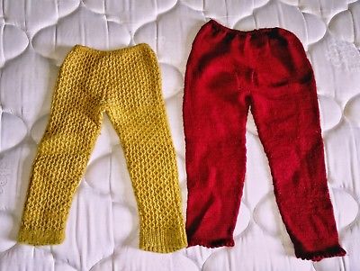 LOT 2 Mohair Thick Fuzzy Handmade KNITWEAR Knitted Pants 4T 5T 6T Warm Toddler
